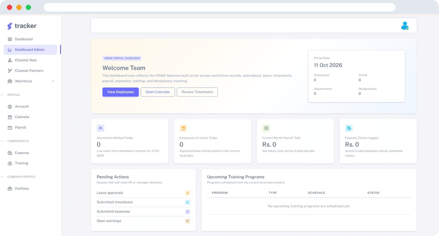Human Resource Management System interface preview